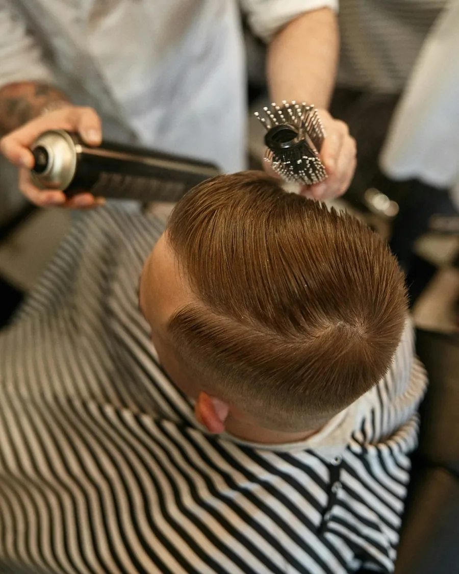 Corte feito na barbearia